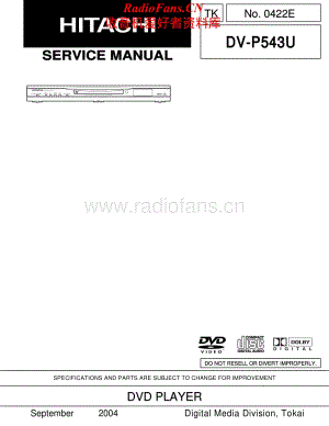 Hitachi-DVP543U-cd-sm维修电路原理图.pdf