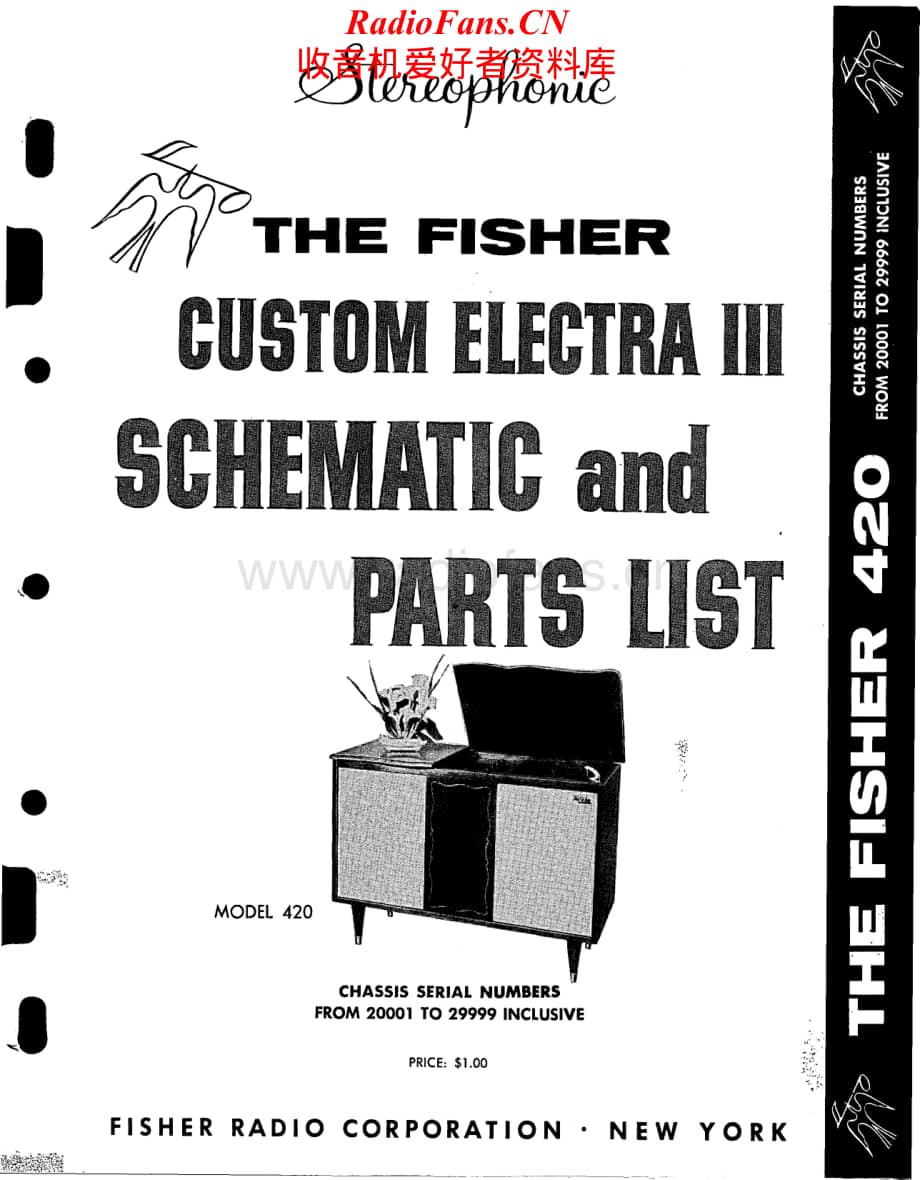 Fisher-CustomElectra420-mc-sm1维修电路原理图.pdf_第1页