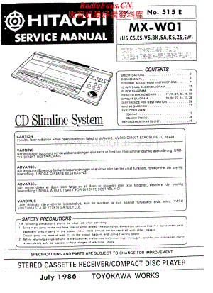 Hitachi-MXW01-cd-sm维修电路原理图.pdf