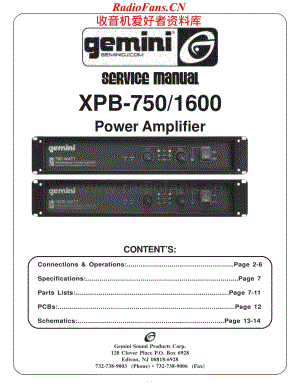 Gemini-XPB1600-pwr-sm维修电路原理图.pdf