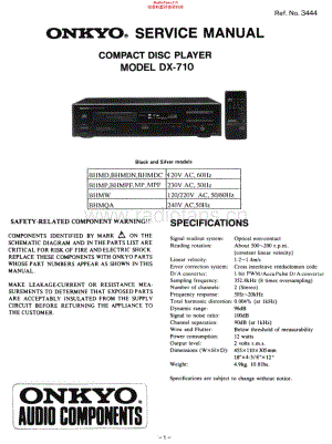 Onkyo-DX710-cd-sm维修电路原理图.pdf