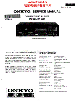 Onkyo-DX6550-cd-sm维修电路原理图.pdf
