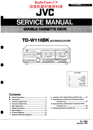 JVC-TDW118BK-tape-sm维修电路原理图.pdf