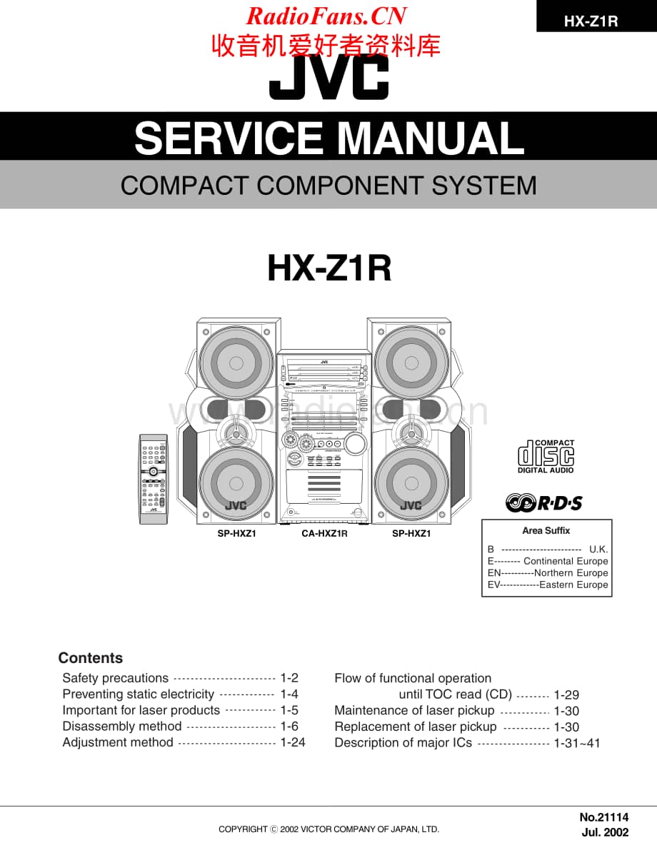 JVC-HXZ1R-cs-sm维修电路原理图.pdf_第1页