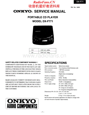 Onkyo-DXF771-cd-sm维修电路原理图.pdf