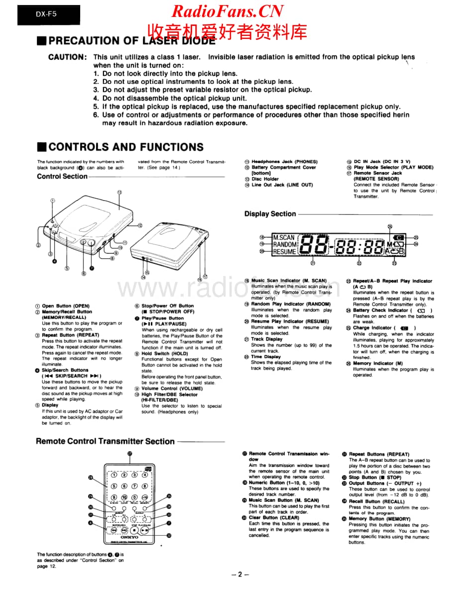 Onkyo-DXF5-cd-sm维修电路原理图.pdf_第2页