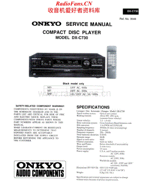 Onkyo-DXC730-cd-sm维修电路原理图.pdf