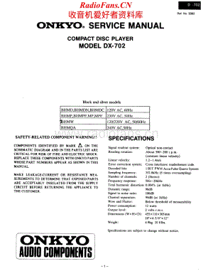 Onkyo-DX702-cd-sm维修电路原理图.pdf