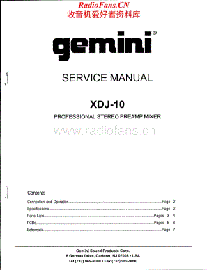 Gemini-XDJ10-mix-sm维修电路原理图.pdf