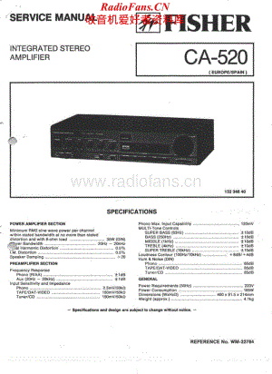 Fisher-CA520-int-sm维修电路原理图.pdf