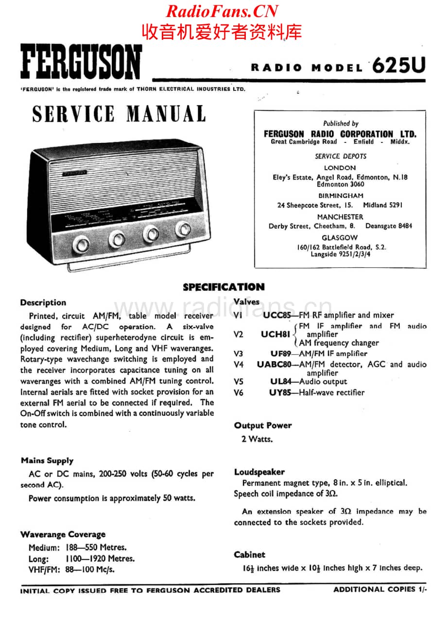 Ferguson-625U-rec-sm维修电路原理图.pdf_第1页