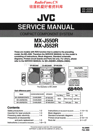 JVC-MXJ550R-cs-sm维修电路原理图.pdf