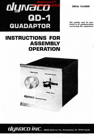 Dynaco-QD1-qd-sm维修电路原理图.pdf