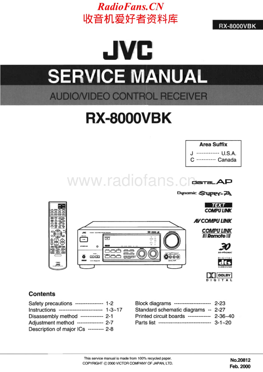 JVC-RX8000VBK-avr-sm维修电路原理图.pdf_第1页