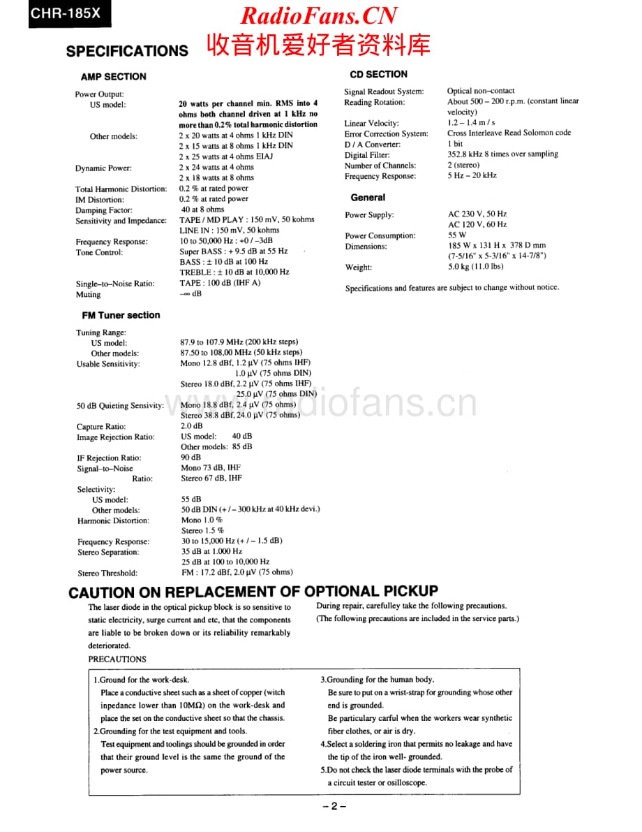 Onkyo-CHR185X-cd-sm维修电路原理图.pdf_第2页