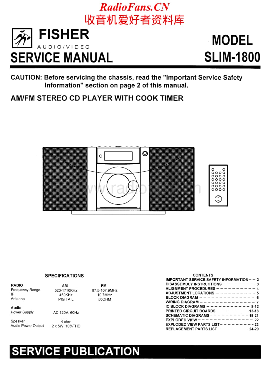 Fisher-SLIM1800-mc-sm维修电路原理图.pdf_第1页
