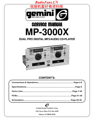 Gemini-MP3000X-cd-sm维修电路原理图.pdf