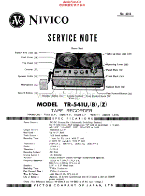 JVC-TR541U-tape-sm维修电路原理图.pdf