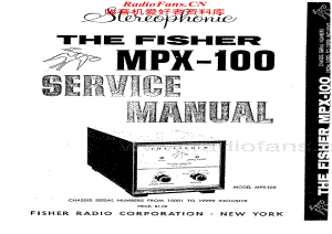 Fisher-MPX100-mpx-sm1维修电路原理图.pdf