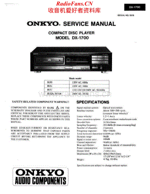 Onkyo-DX1700-cd-sm维修电路原理图.pdf
