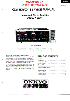 Onkyo-A8870-int-sm维修电路原理图.pdf