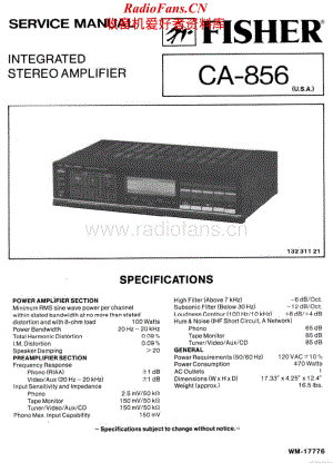 Fisher-CA856-int-sm维修电路原理图.pdf