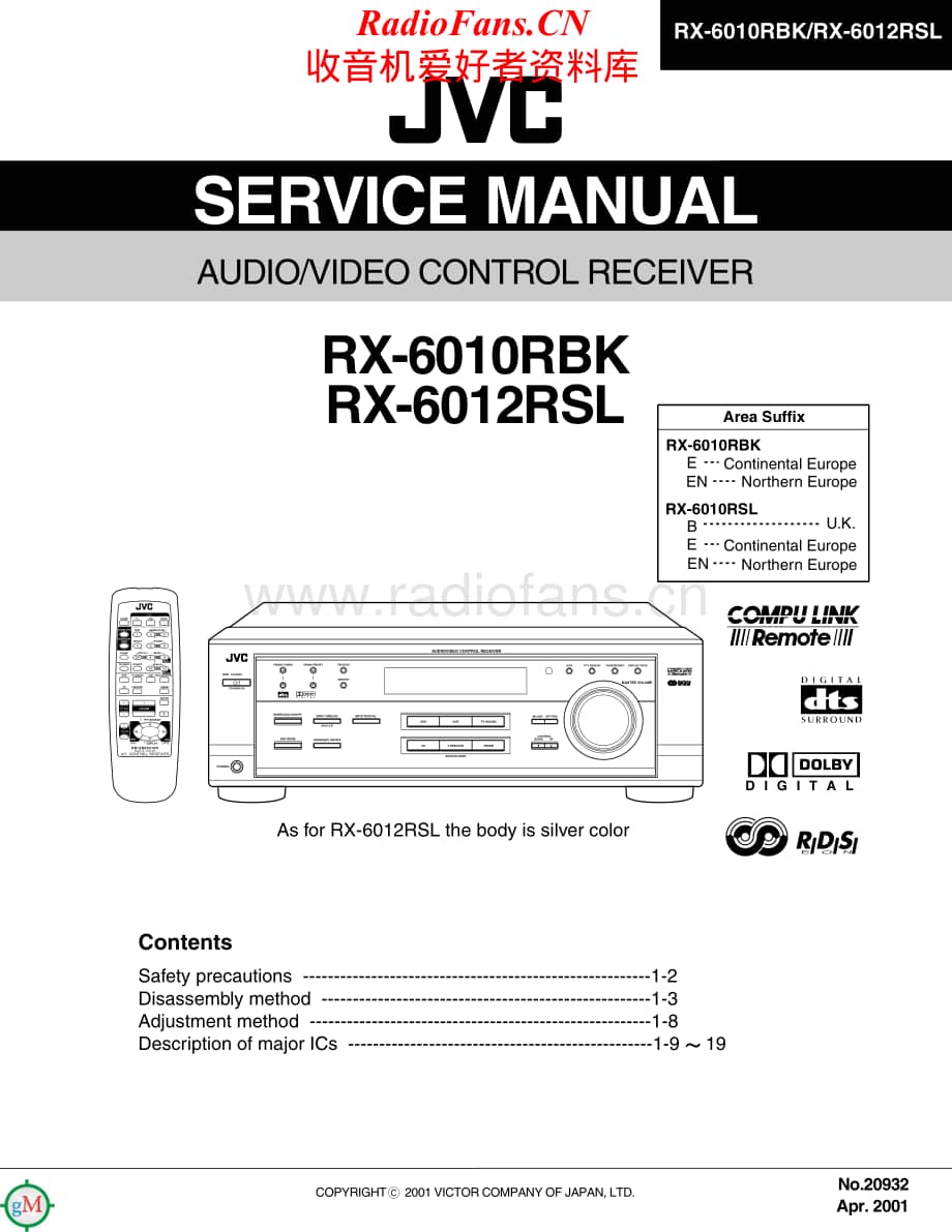 JVC-RX6012RSL-rec-sm维修电路原理图.pdf_第1页