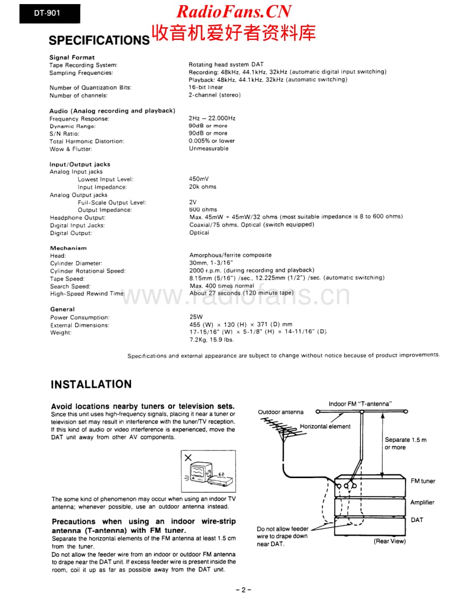 Onkyo-DT901-tape-sm维修电路原理图.pdf_第2页