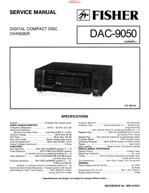 Fisher-DAC9050-cd-sm维修电路原理图.pdf