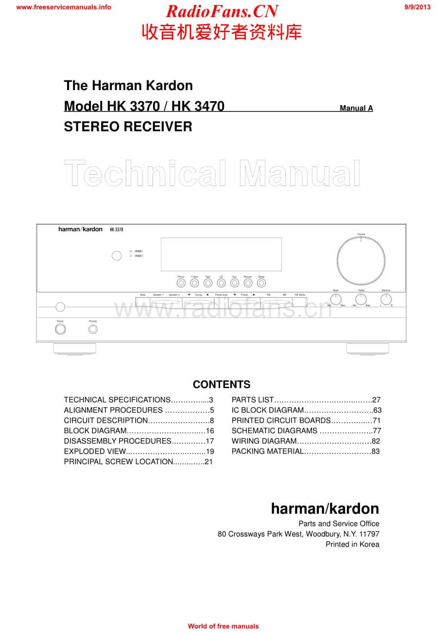 HarmanKardon-3370-rec-sm维修电路原理图.pdf_第1页