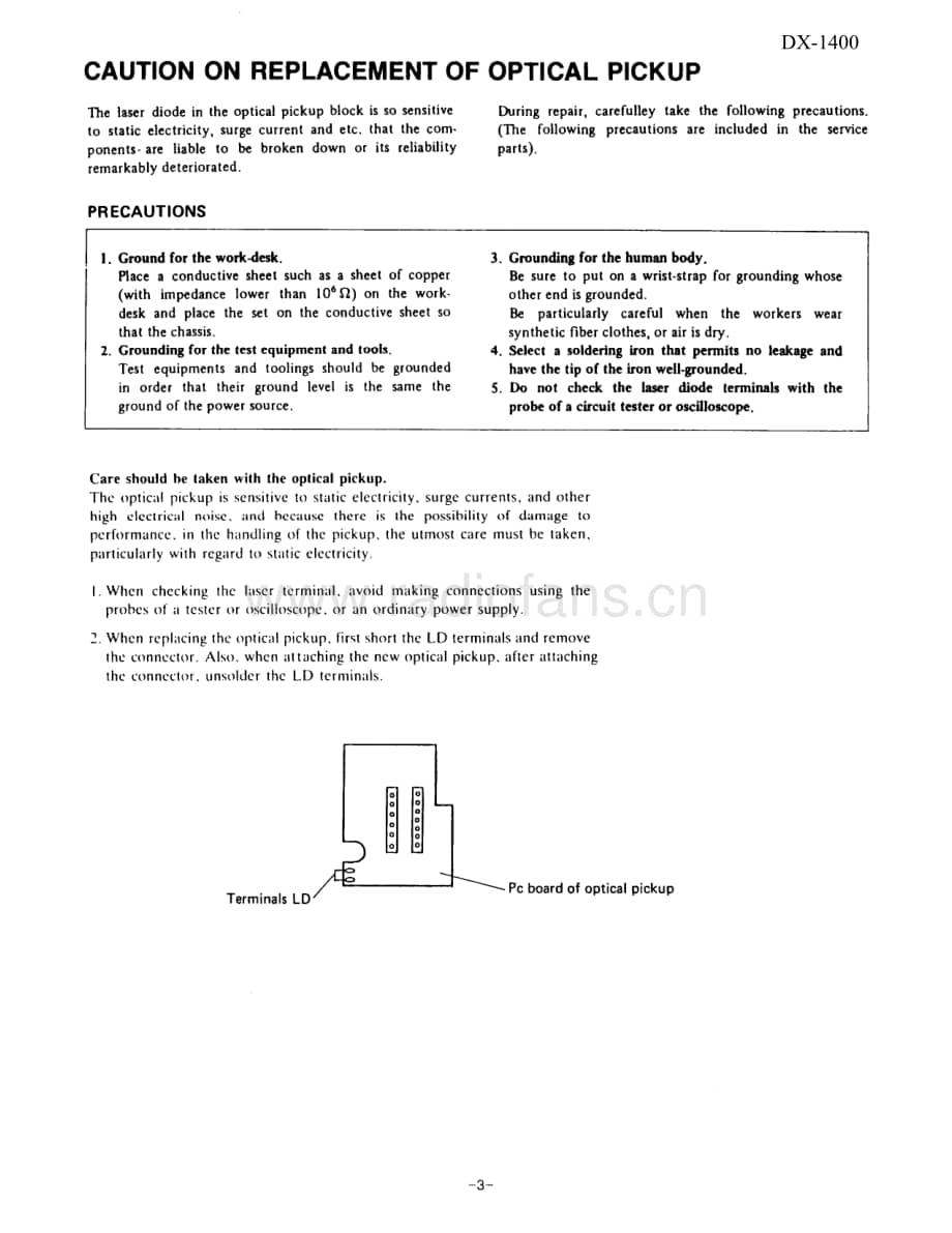 Onkyo-DX1400-cd-sm维修电路原理图.pdf_第3页