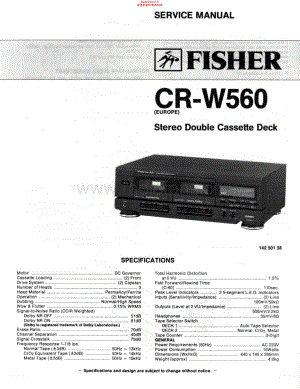 Fisher-CRW560-tape-sch维修电路原理图.pdf