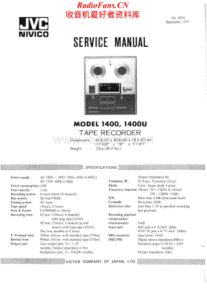 JVC-1400U-tape-sm维修电路原理图.pdf