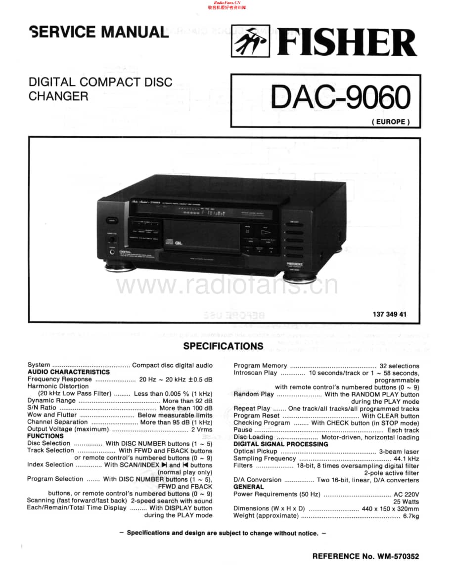 Fisher-DAC9060-cd-sch维修电路原理图.pdf_第1页