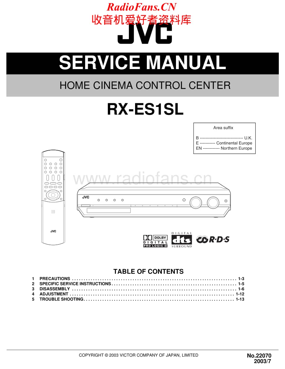 JVC-RXES1SL-hccc-sm维修电路原理图.pdf_第1页