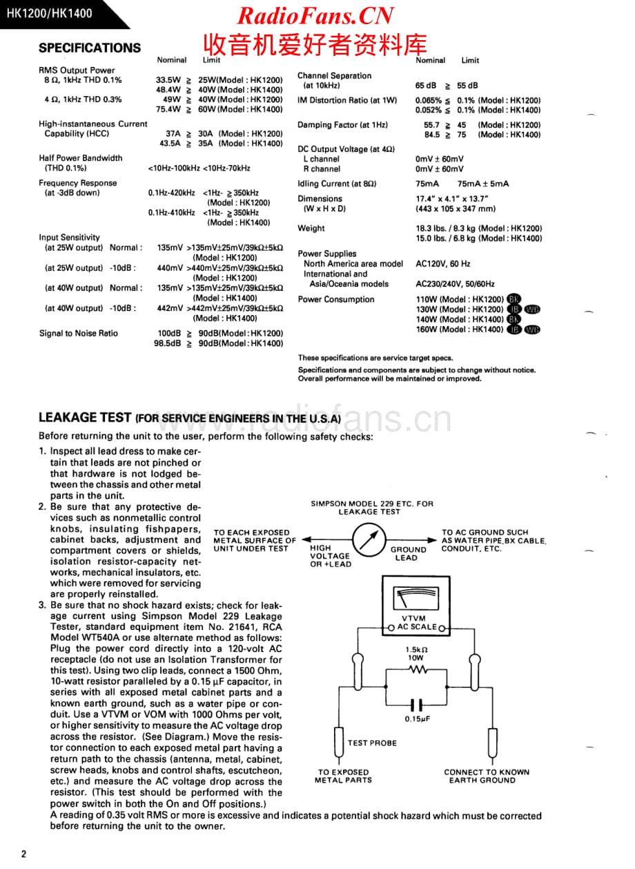 HarmanKardon-1400-int-sm维修电路原理图.pdf_第2页
