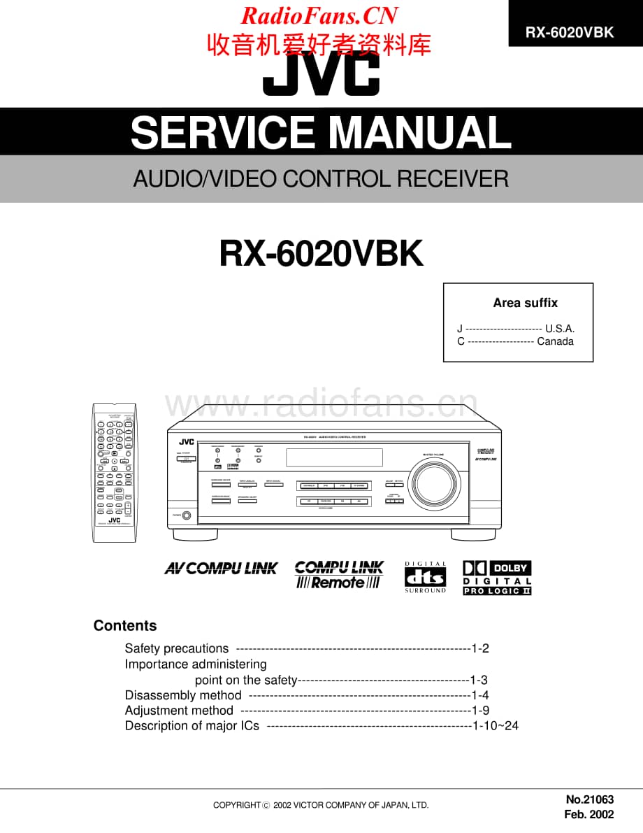 JVC-RX6020VBK-avr-sm维修电路原理图.pdf_第1页