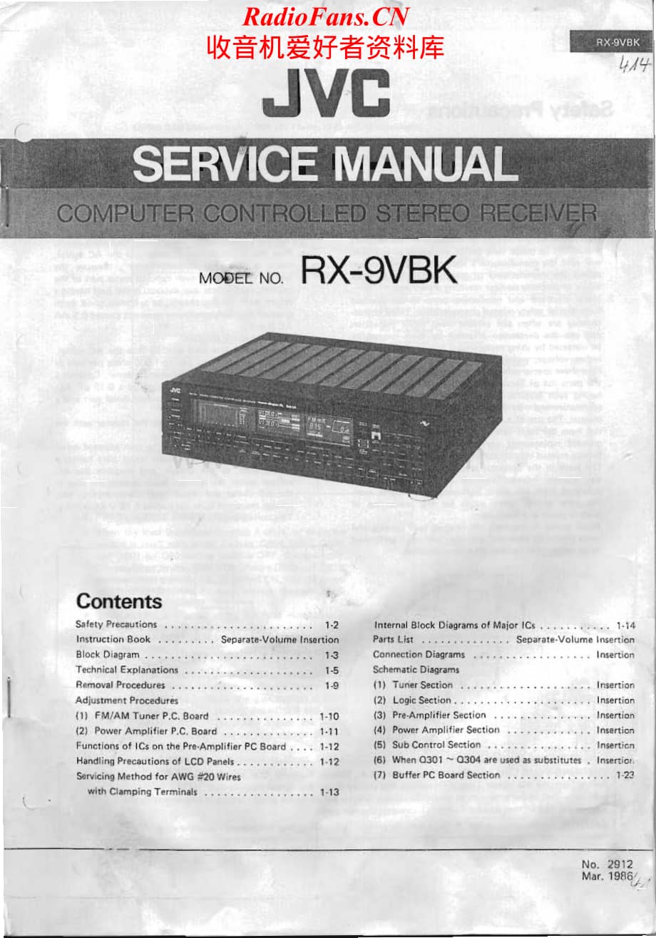 JVC-RX9VBK-rec-sm维修电路原理图.pdf_第1页