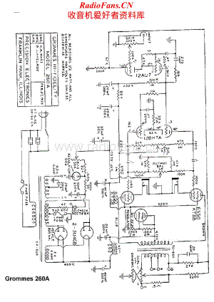 Grommes-260A-pwr-sch维修电路原理图.pdf