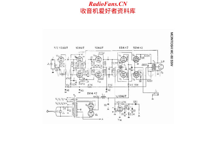 McIntosh-MC80-pwr-sch维修电路原理图.pdf_第1页