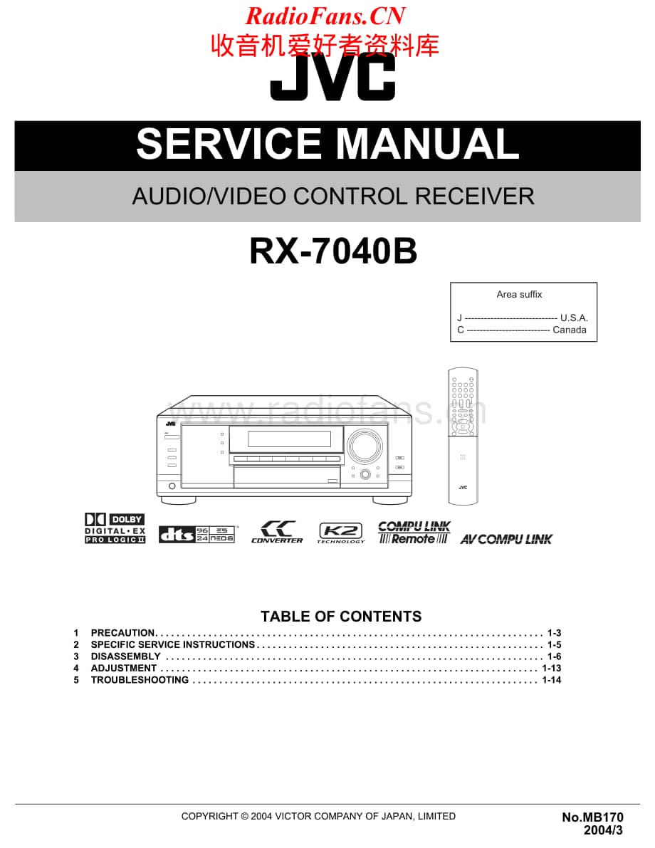 JVC-RX7040B-avr-sm维修电路原理图.pdf_第1页