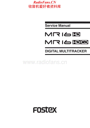 Fostex-MR16HDCD-dmt-sm维修电路原理图.pdf