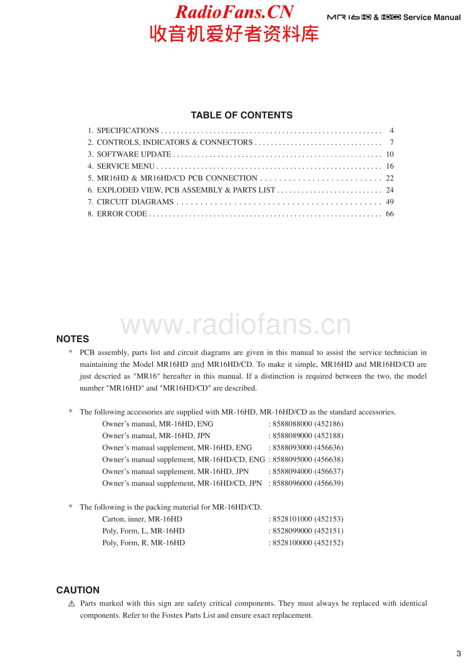 Fostex-MR16HDCD-dmt-sm维修电路原理图.pdf_第3页
