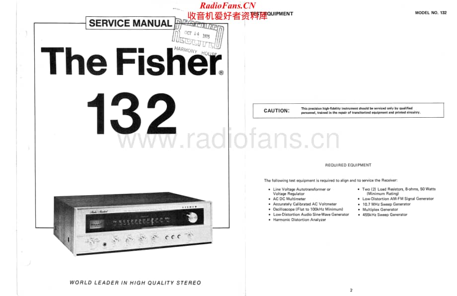 Fisher-132-rec-sm维修电路原理图.pdf_第1页