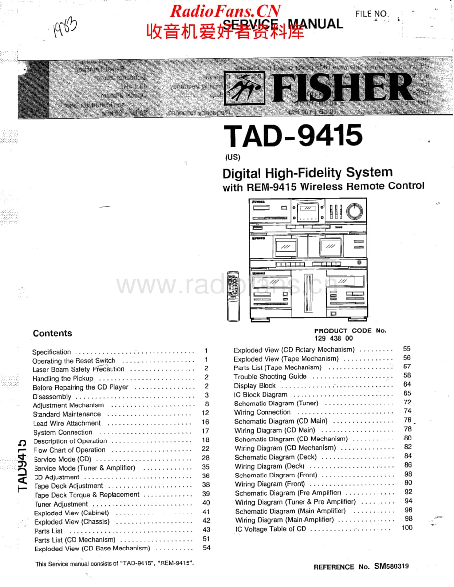 Fisher-TAD9415-mc-sm维修电路原理图.pdf_第1页