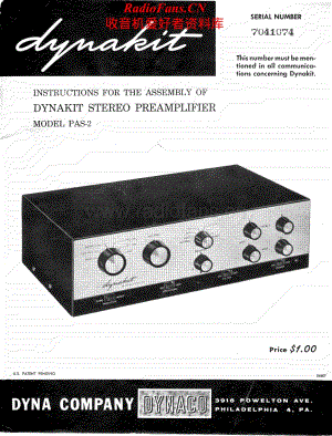Dynaco-DynakitPAS2-pre-sm维修电路原理图.pdf