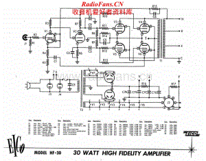 Eico-HF30-pwr-sch维修电路原理图.pdf
