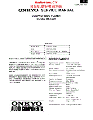 Onkyo-DX5500-cd-sm维修电路原理图.pdf