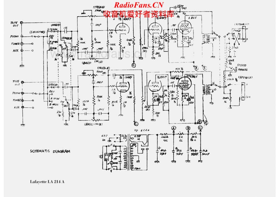 Lafayette-LA214A-int-sch维修电路原理图.pdf_第1页
