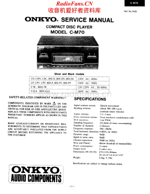 Onkyo-CM70-cd-sm维修电路原理图.pdf